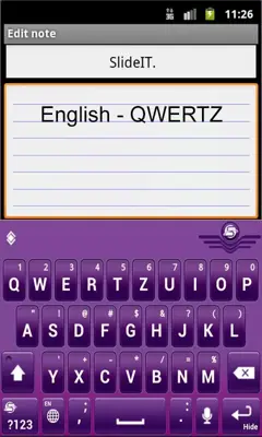 SlideIT English [QWERTZ] Pack android App screenshot 2